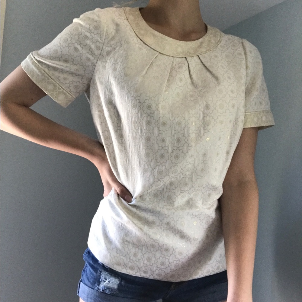 Boden Gold Patterned Shirt 6